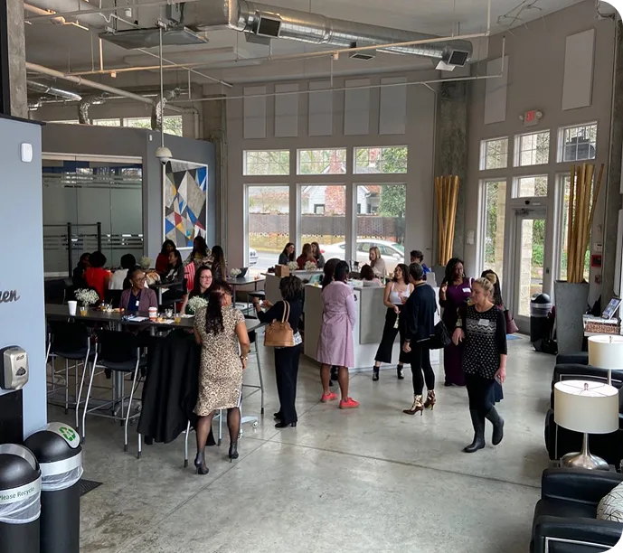 Networking event in the main space