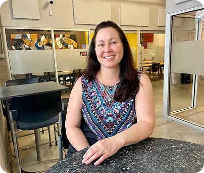 Community team member at the front desk