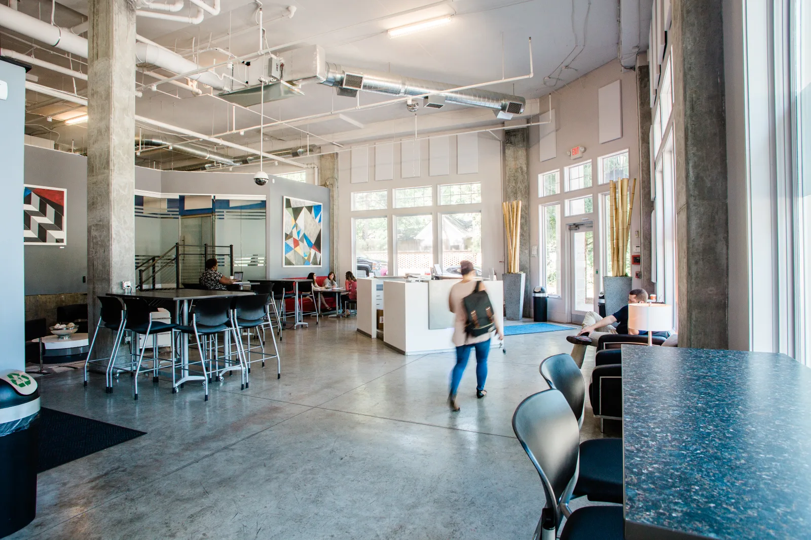 Open coworking workspace