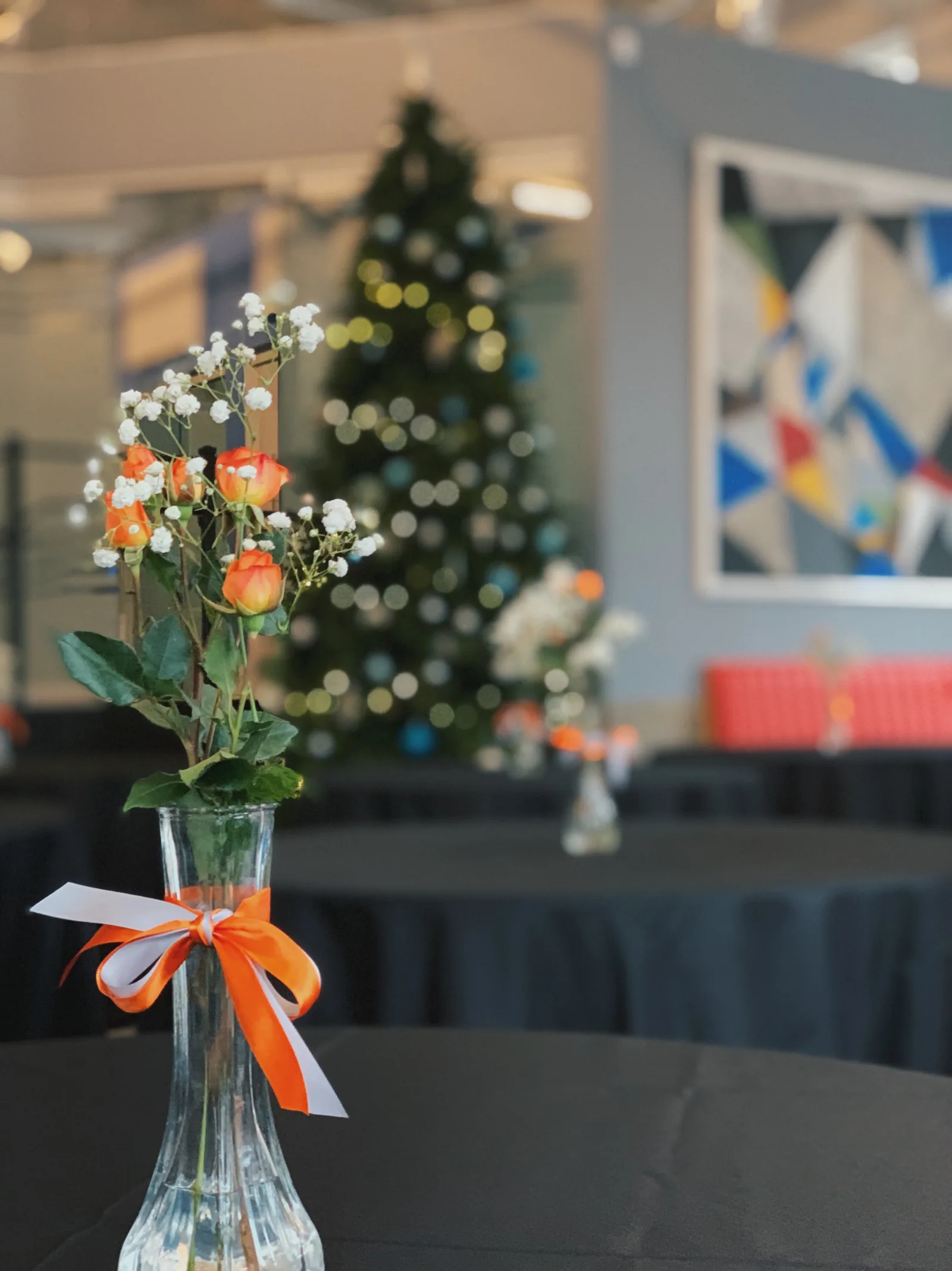 Holiday gathering in the event space