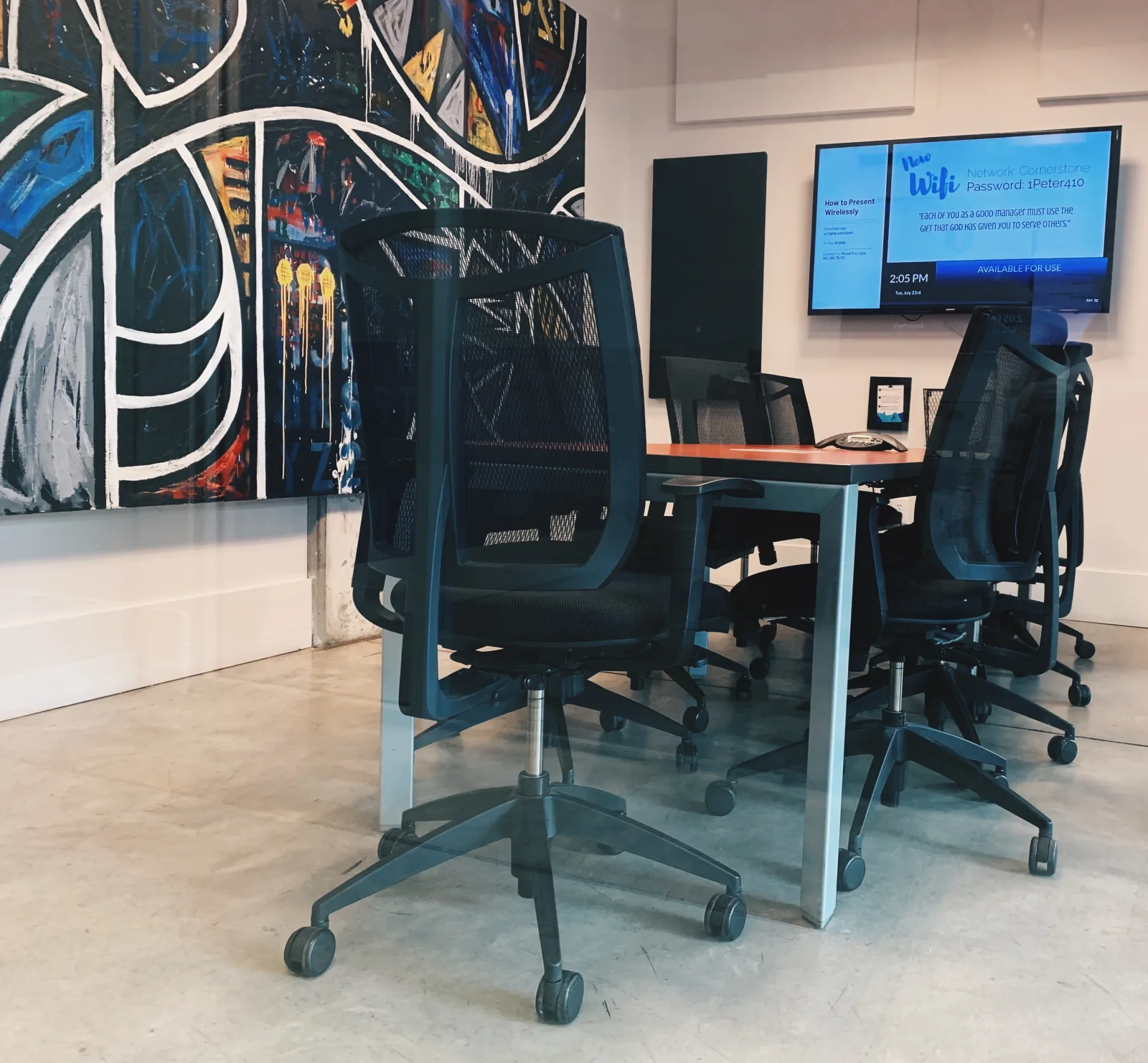 Art-themed meeting room