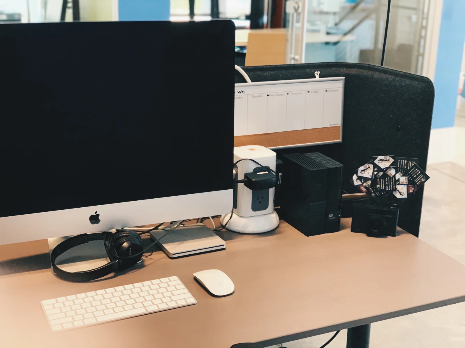 Private office with iMac workstation