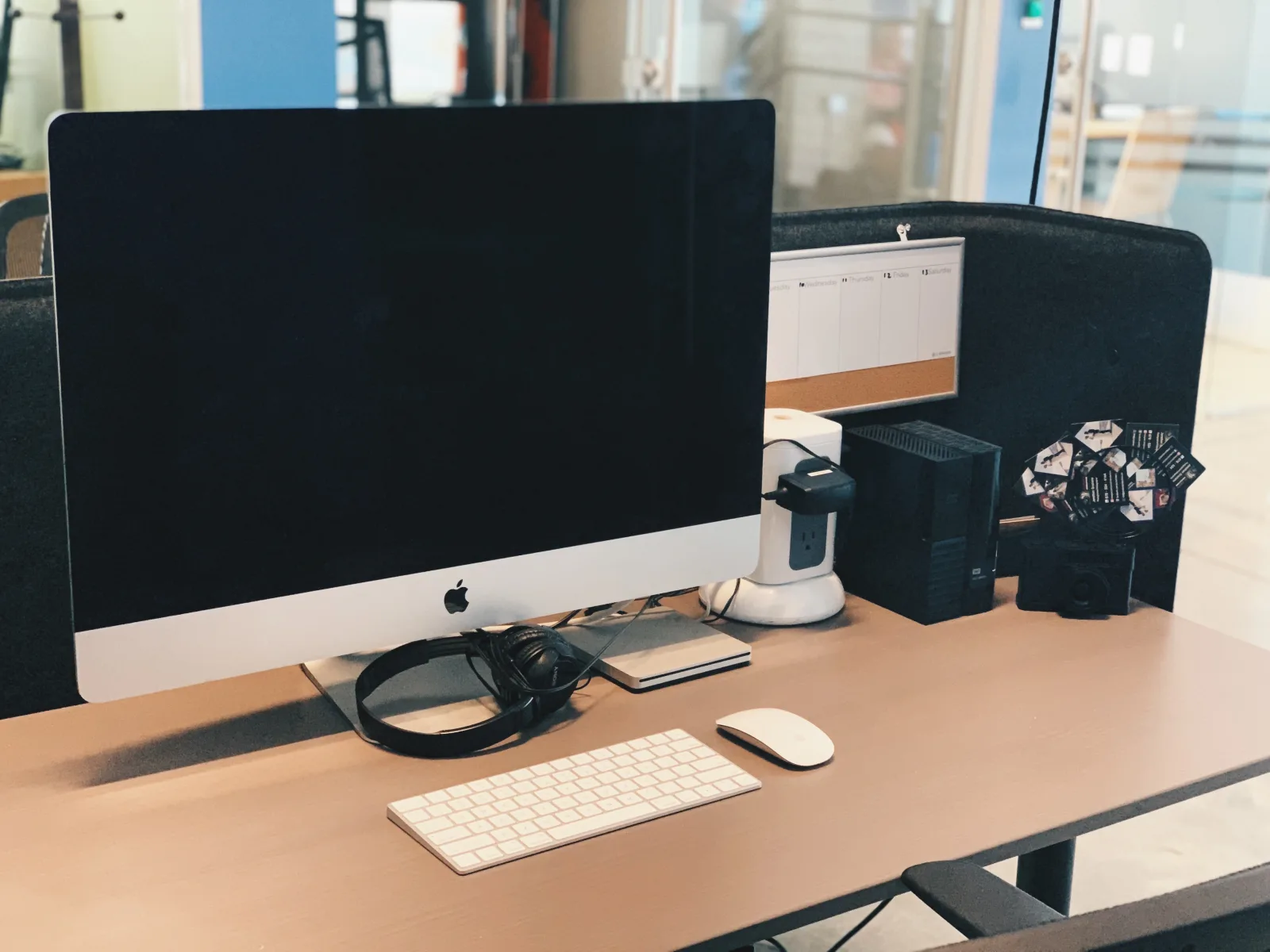 Furnished private office workstation